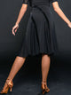 Swing Dress Latin Dance Mesh Panel Black Skirt Practice Bottoms - Dorabear