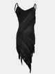 U-Neck Backless Sling Tassels Latin Dance Dress Performance Practice Clothes - Dorabear