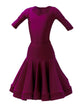 V-Neck Mid Sleeve Latin Dance Costume Competition Suits - Dorabear