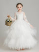 Walk Show Piano Performance Costume Flower Girl Wedding Dress Girl's Princess Dress - Dorabear