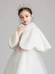 Winter Girl's Wool Shawl Small Waistcoat Plush Outer Gown Accessories - Dorabear