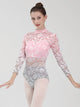 Ballet Long Sleeve Lace Gradient Leotard Backless Exercise Clothes - Dorabear