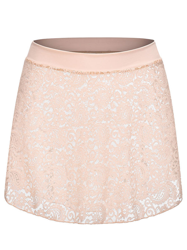 Half-length Elastic Short Skirt One-piece Lace Bllet Bottoms - Dorabear