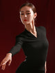 Long/Short-sleeved V-neck Latin Dance Top Practice Clothes - Dorabear