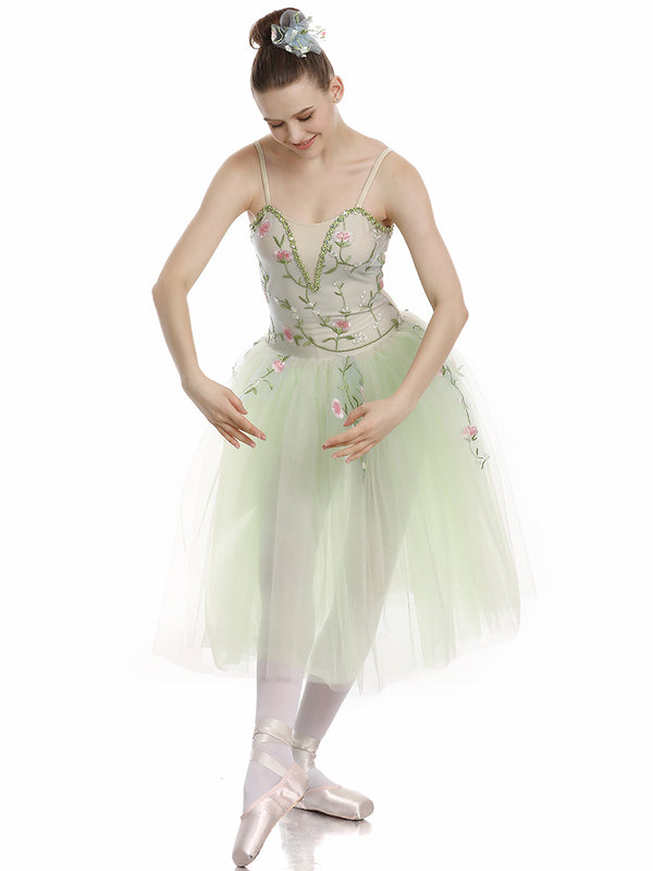 Ballet Professional Performance Costume Suspender Tutu Dress - Dorabear